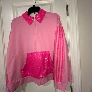 Fantastic Fawn Pink Sequin Sweater